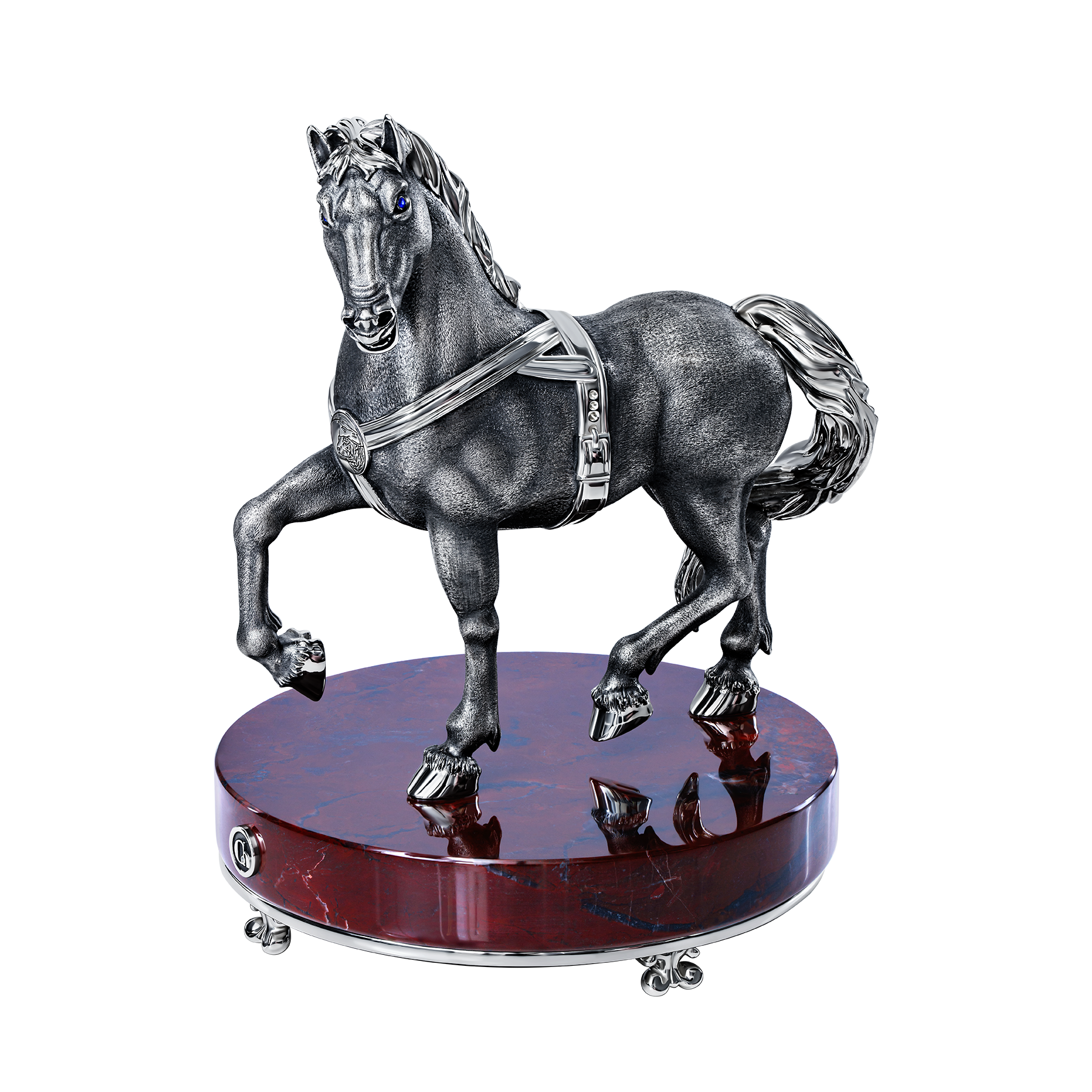 Настольная скульптура «Конь с сапфировыми глазами»