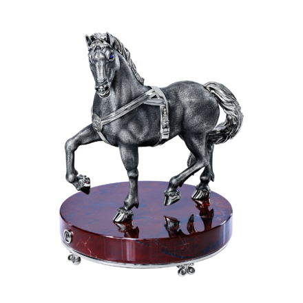 Настольная скульптура «Конь с сапфировыми глазами» 1