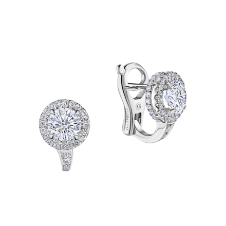 Серьги с бриллиантами, белое золото 1