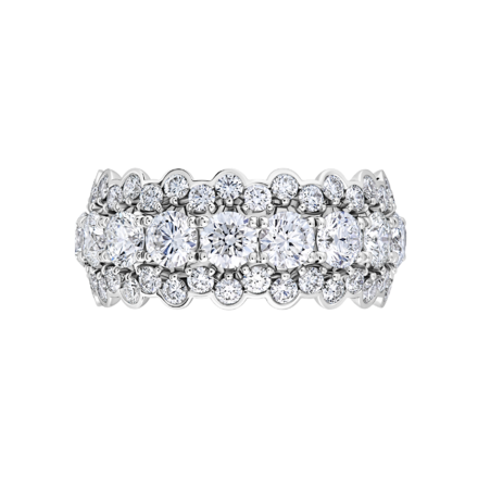 Обручальное кольцо с бриллиантами, белое золото 3