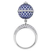 Кольцо с бриллиантами, белое золото, н.керамика