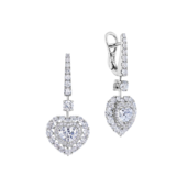 Серьги с бриллиантами, белое золото