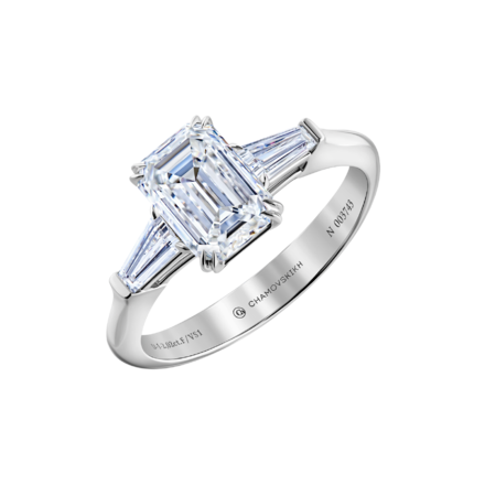 Помолвочное кольцо с бриллиантами, белое золото 1