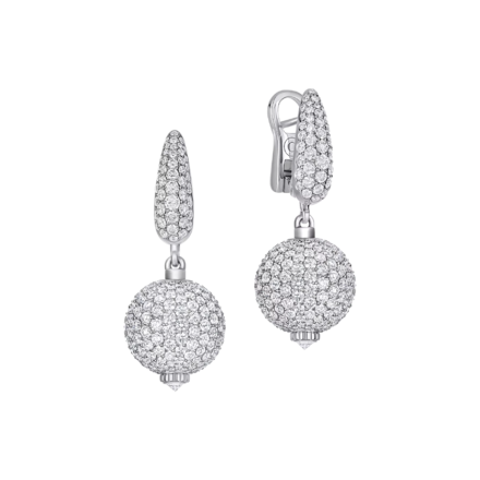 Серьги с бриллиантами, белое золото 1