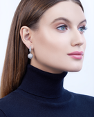 Серьги с бриллиантами, белое золото