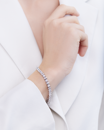 Браслет с бриллиантами, белое золото 2