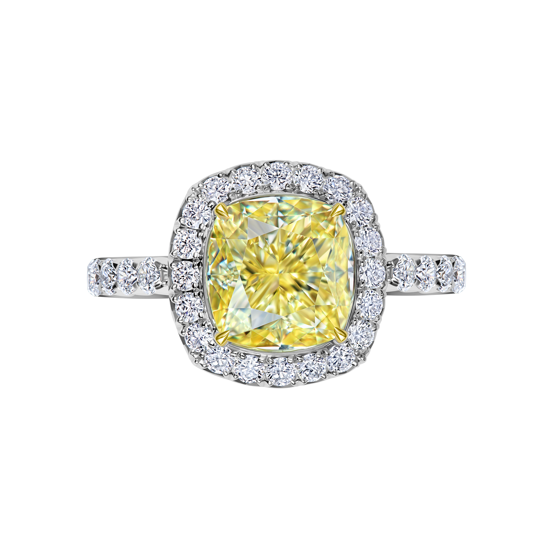 Кольцо с бриллиантами, белое золото