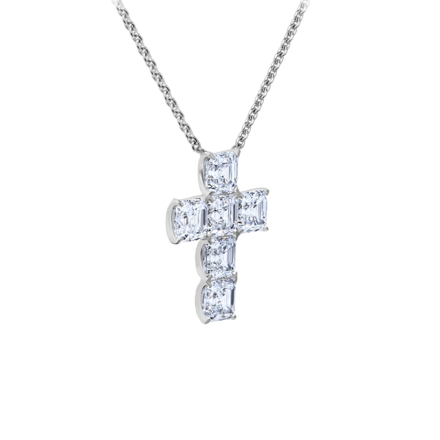 Колье с бриллиантами, белое золото 2