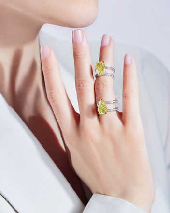 Кольцо с бриллиантами, белое золото 2