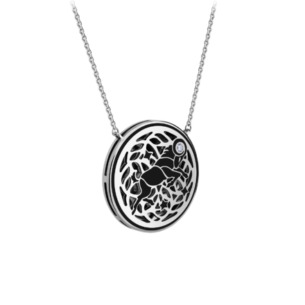 Колье с рубинами и бриллантами, белое золото 3