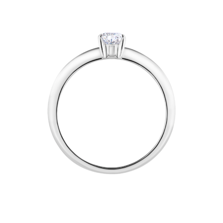 Помолвочное кольцо с бриллиантом, белое золото 3