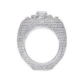 Кольцо с бриллиантами, белое золото