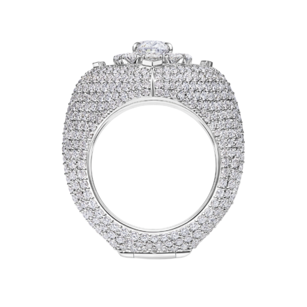 Кольцо с бриллиантами, белое золото 3