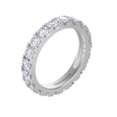 Кольцо с бриллиантами, белое золото