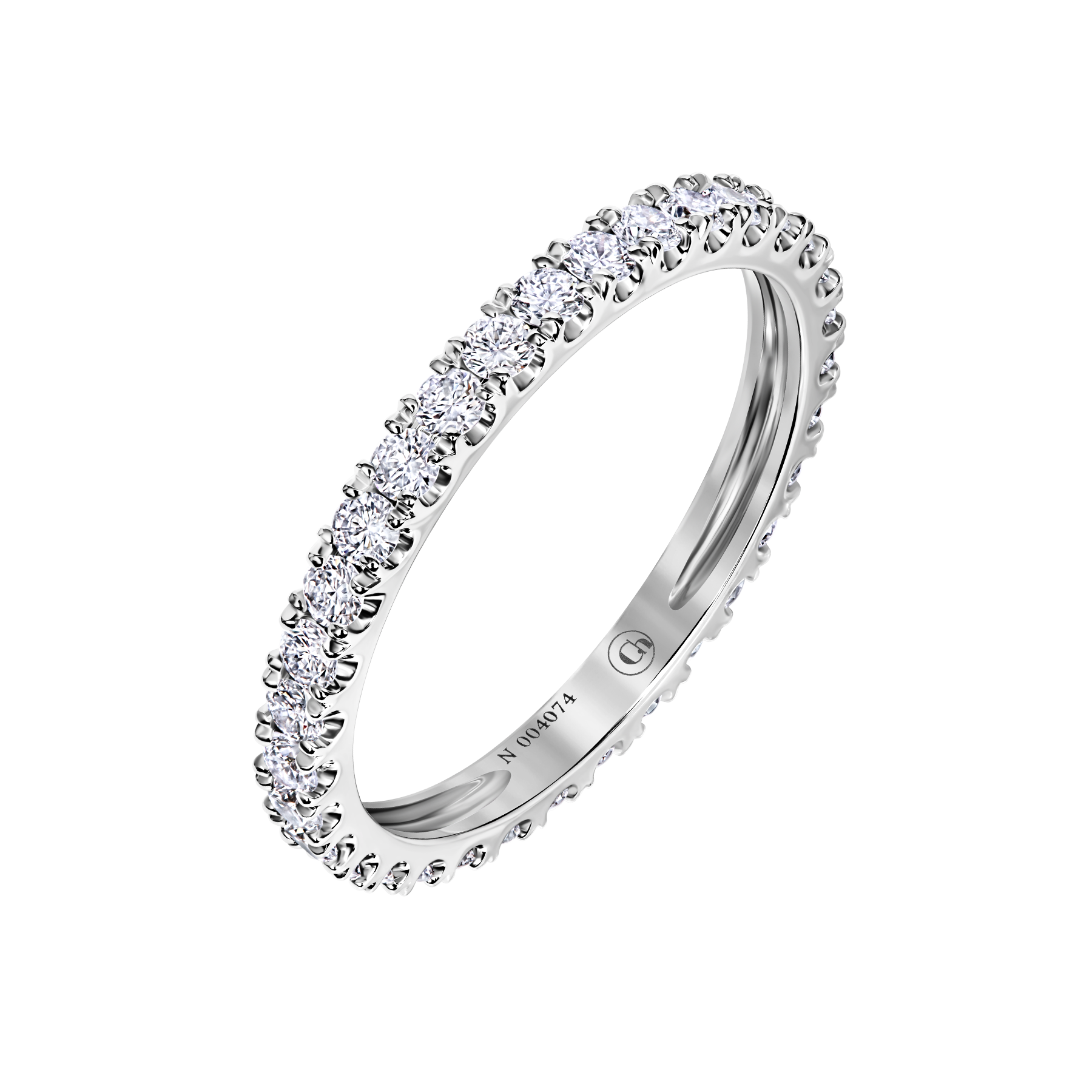 Кольцо с бриллиантами, белое золото