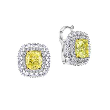 Серьги с бриллиантами, белое золото 1