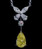 Колье с бриллиантами, белое золото