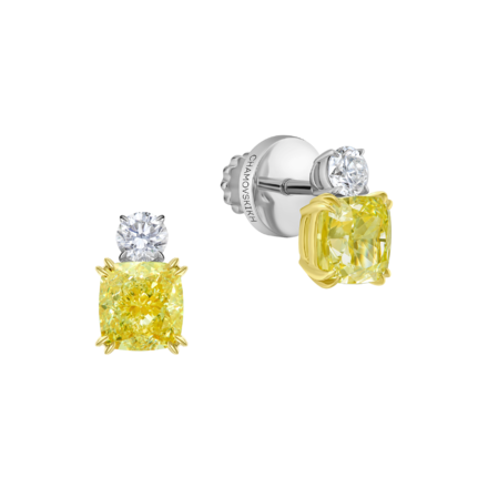 Пусеты с бриллиантами, белое золото, н.керамика 1