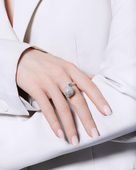 Кольцо с бриллиантами, белое золото