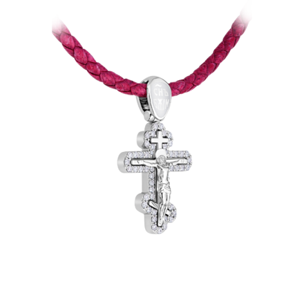 Подвес с бриллиантами, белое золото 2