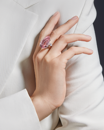 Кольцо с морганитом и бриллиантами, белое золото 4