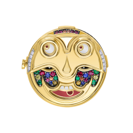 Кольцо с рубинами, сапфирами, изумрудами и бриллиантами, желтое золото 3