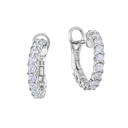  Серьги с бриллиантами, белое золото 1