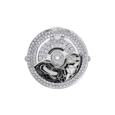 Кольцо с бриллиантами, белое золото 4