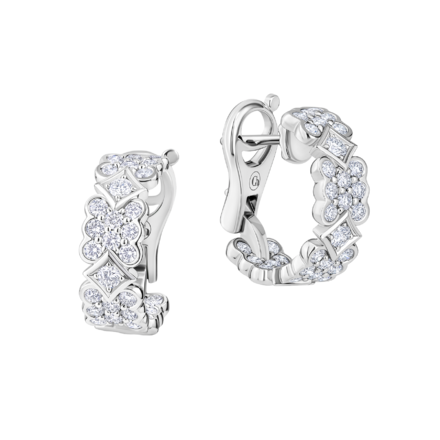  Серьги с бриллиантами, белое золото 1