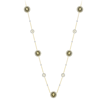 Колье с бриллиантами, желтое золото, н.керамика 1