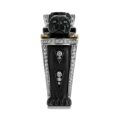 Кольцо с бриллиантами и изумрудами, жёлтое и белое золото, н.керамика