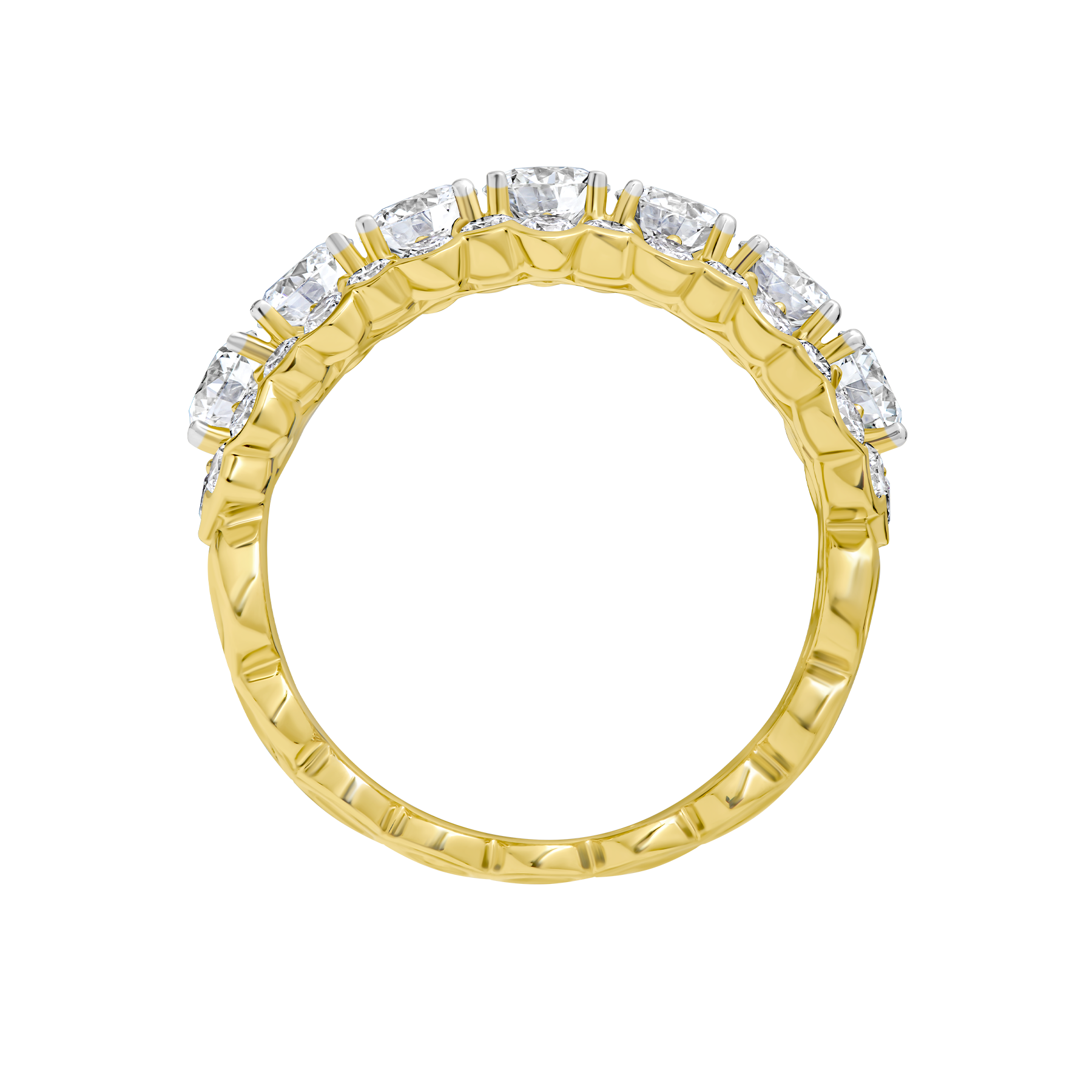 Кольцо с бриллиантами, желтое золото