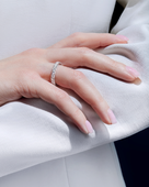 Кольцо с бриллиантами, белое золото