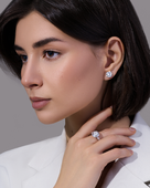 Кольцо с бриллиантами, белое золото