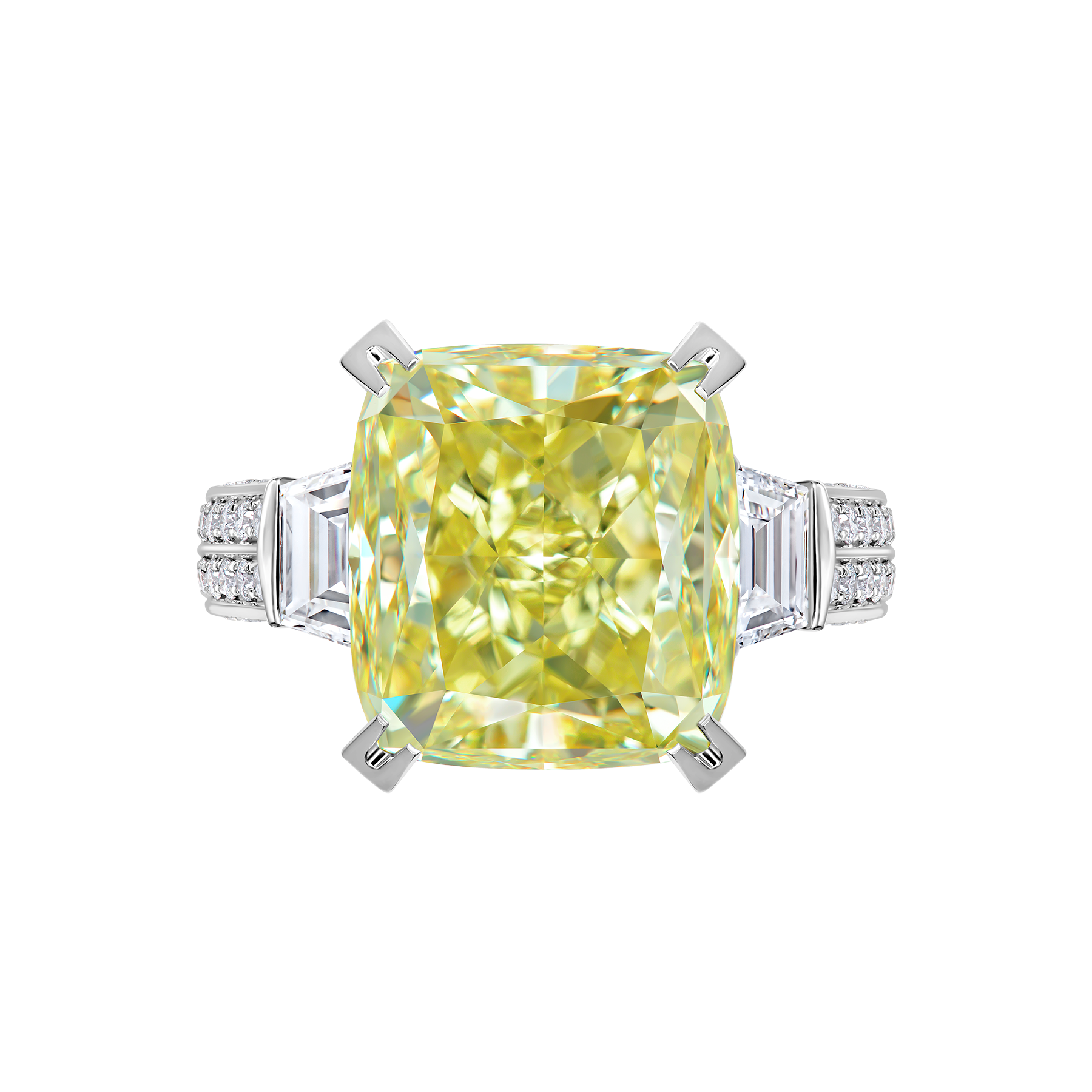 Кольцо с бриллиантами, белое золото