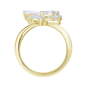 Кольцо с бриллиантами, желтое золото