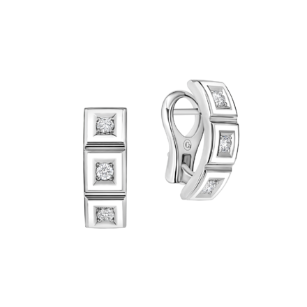 Серьги с бриллиантами, белое золото, нанокерамика 1