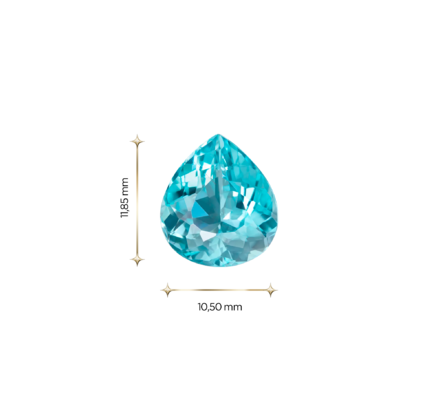 Турмалин Параиба, Груша, 4.52ct 3