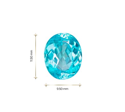 Турмалин Параиба, Овал, 4,73ct 3