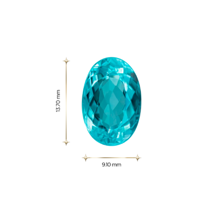 Турмалин Параиба Овал, 5,36ct 3