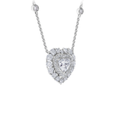 Колье с бриллиантами, белое золото