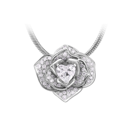 Колье с бриллиантами, белое золото 1