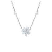 Колье с бриллиантами, белое золото