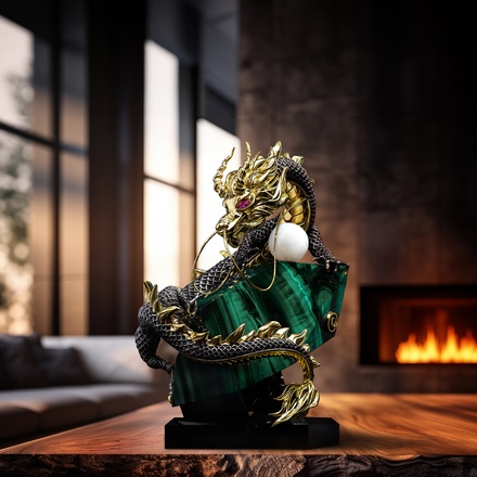 Настольная скульптура «Дракон» 2