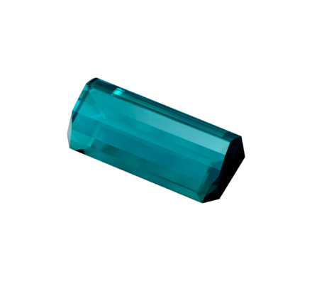 Турмалин Индиголит, Октагон, 10,73ct 4