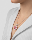 Подвес с морганитом и бриллиантами, белое золото