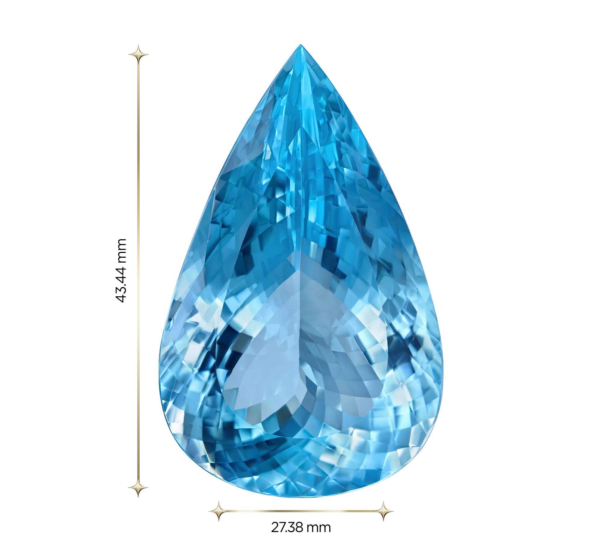 Аквамарин, Груша, 101,69 ct