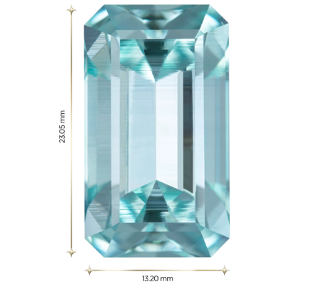 Аквамарин, Изумрудная огранка, 27,60 ct 3