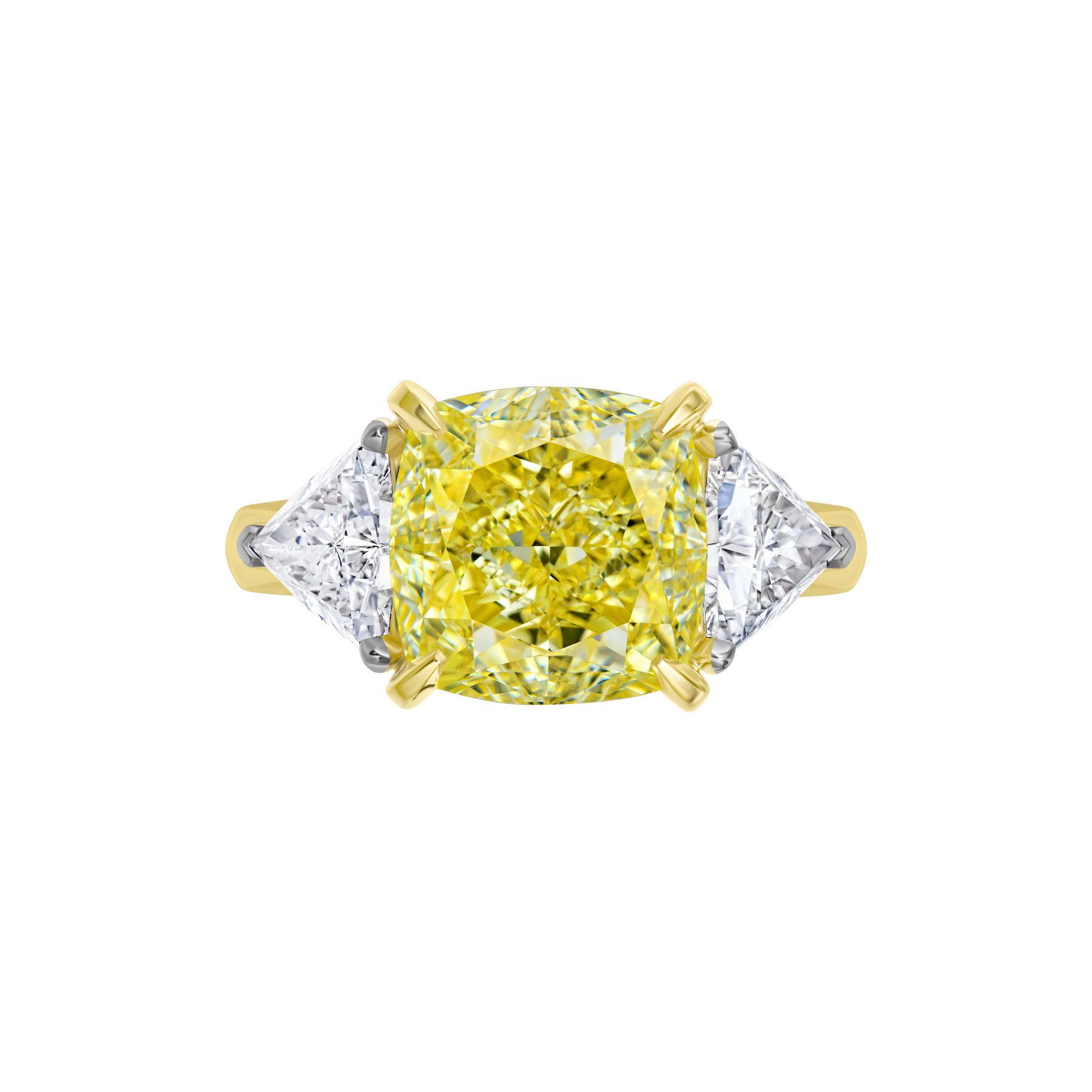 Кольцо с бриллиантами, желтое золото