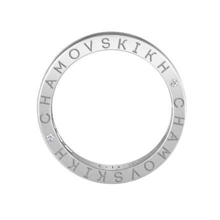 Кольцо с сапфирами и бриллиантами, белое золото 3